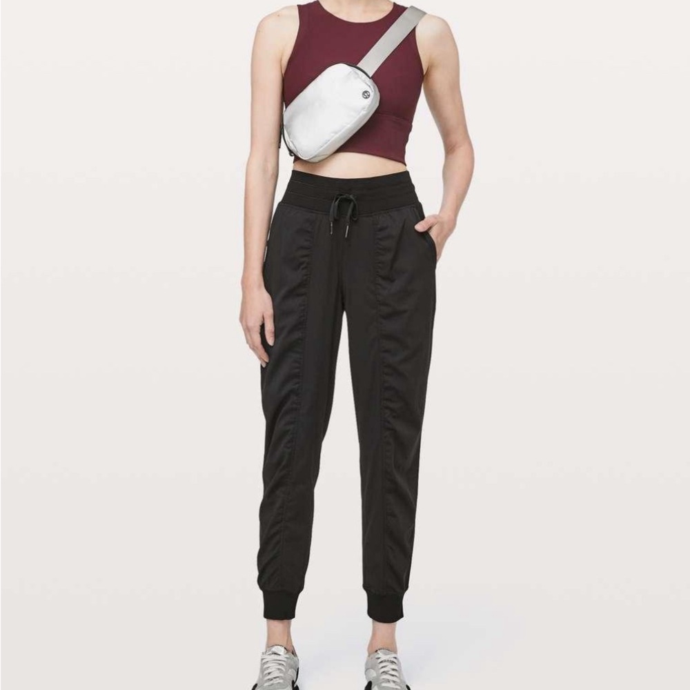 black lululemon MR dance studio joggers